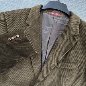 Covington Blazer Mens 44S Brown Corduroy Two Button Sport Coat Jacket Casual